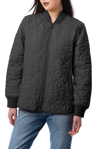 Shop Bernardo Quilted Liner Jacket In Black