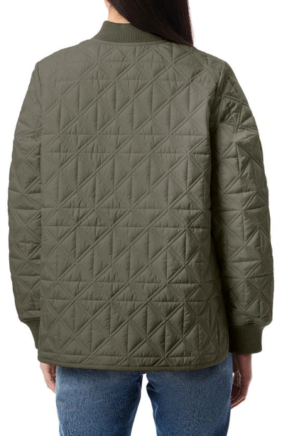 Shop Bernardo Quilted Liner Jacket In Fig Leaf