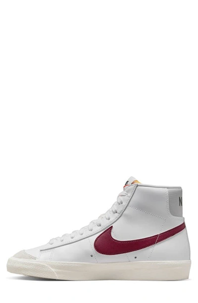Shop Nike Blazer Mid '77 Vintage Sneaker In White/ Dark Beetroot/ Grey