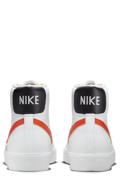 Shop Nike Blazer Mid '77 Vintage Sneaker In White/ Grey/ Black/ Orange