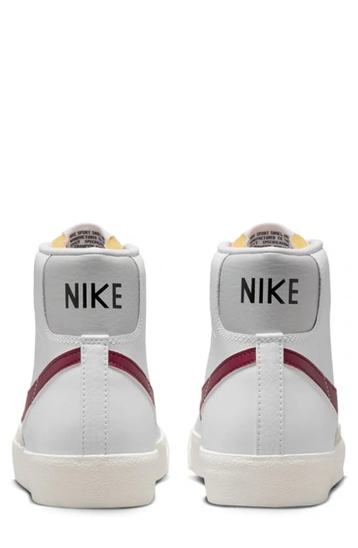 Shop Nike Blazer Mid '77 Vintage Sneaker In White/ Dark Beetroot/ Grey