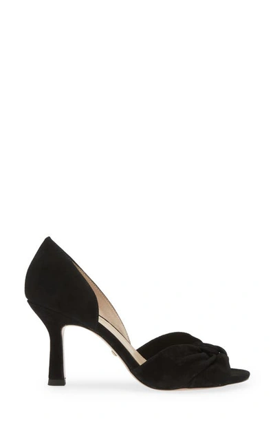 Shop Pelle Moda Wayan Knot Detail Open Toe Pump In Black