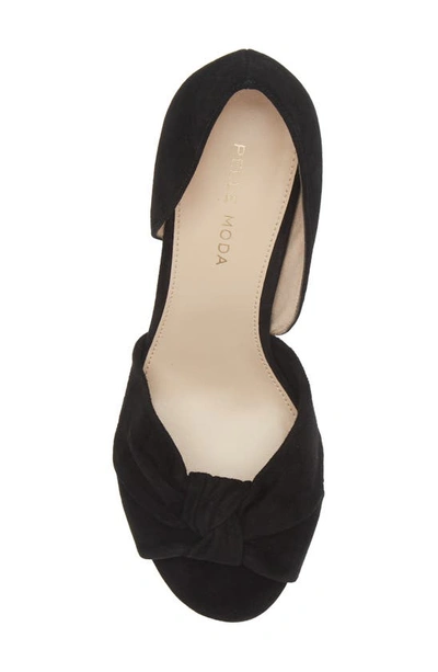 Shop Pelle Moda Wayan Knot Detail Open Toe Pump In Black