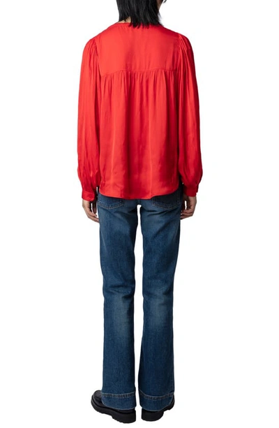 Shop Zadig & Voltaire Tigy Satin Blouse In Japon