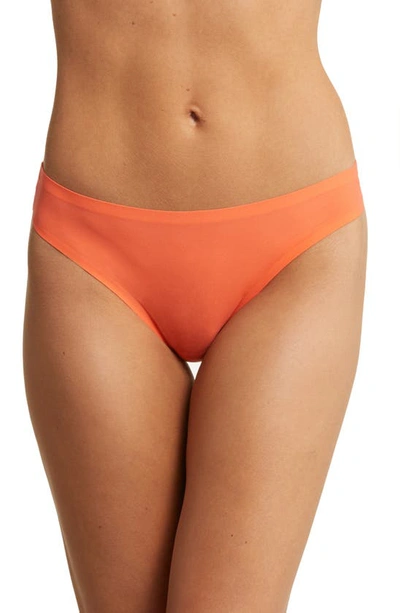 Shop Chantelle Lingerie Soft Stretch Thong In Tangerine-yw
