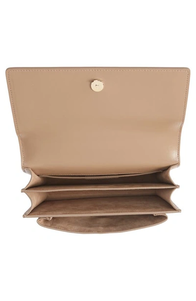 Shop Saint Laurent Medium Sunset Leather Shoulder Bag In Taupe