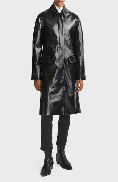 Shop Rag & Bone Morin Faux Leather Coat In Black