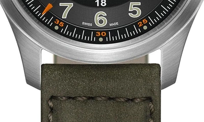 Hamilton Khaki Field Automatic Leather Strap Watch, 38mm In Black