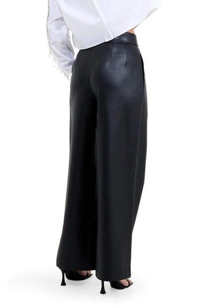 Shop French Connection Crolenda Faux Leather Pants In Blackout
