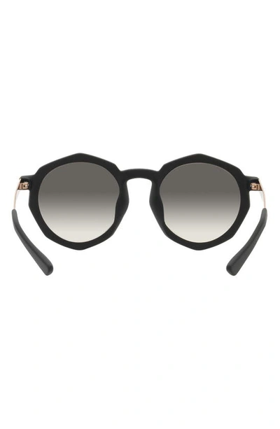 Armani Exchange 51mm Gradient Irregular Sunglasses In Matte Black
