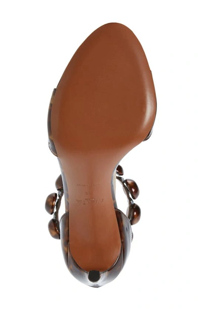 Shop Alaïa La Bombe Patent Leather Sandal In Marron