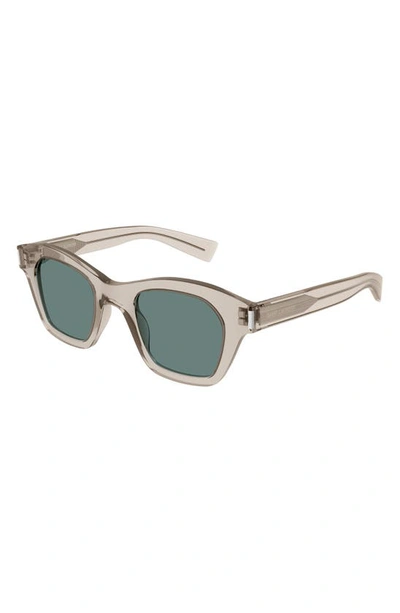 Saint Laurent 47mm Small Rectangular Sunglasses In Beige