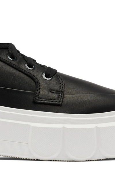 Shop Sorel Caribou X Waterproof Platform Sneaker In Black/ Sea Salt