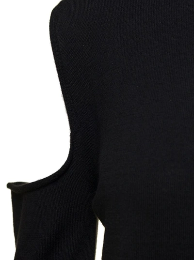 Shop Rick Owens Cape Sleeve Knit In Black