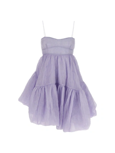 Shop Cecilie Bahnsen 'demi' Dress In Purple