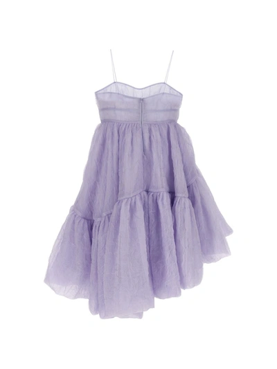 Shop Cecilie Bahnsen 'demi' Dress In Purple