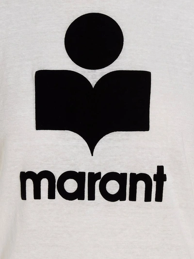 Shop Isabel Marant Étoile 'koldi' T-shirt In White/black