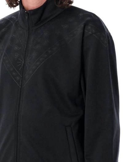 Shop Marcelo Burlon County Of Milan Bandana Slim Track Jacket In Black