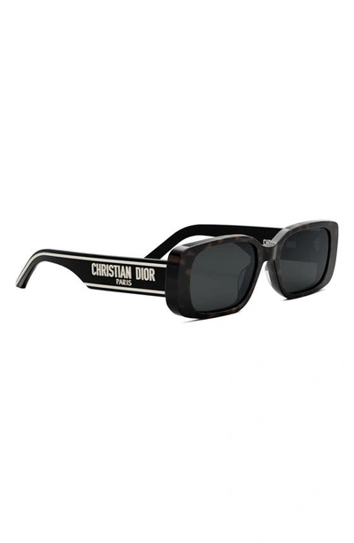 Shop Dior Wil S2u 53mm Polarized Geometric Sunglasses In Dark Havana / Smoke Polarized