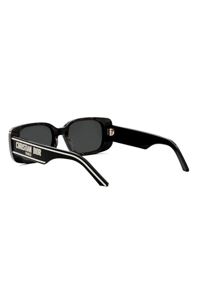 Shop Dior Wil S2u 53mm Polarized Geometric Sunglasses In Dark Havana / Smoke Polarized