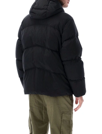 Shop Stone Island Hooded Reversible Puffer Jacket In Black