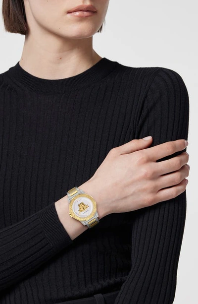 Shop Versace Medusa Deco Bracelet Watch, 38mm In Two Tone