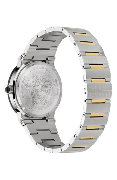 Shop Versace Greca Logo Bracelet Watch, 38mm In Two Tone