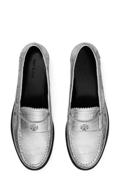 Shop Tory Burch Classic Loafer In Silver