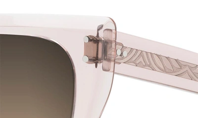 Shop Maui Jim Aloha Lane 56mm Gradient Polarizedplus2® Square Sunglasses In Transparent Pink