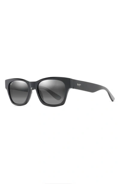 Maui Jim Valley Isle Gradient Polarizedplus2® Square Sunglasses In Black