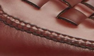 Hereu Maqueda Woven T-strap Loafer In Russet
