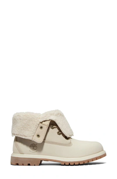 Shop Timberland 6.5-inch Waterproof Faux Fur Lined Boot In Off White