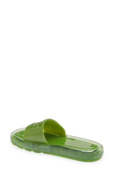 Shop Tory Burch Bubble Jelly Slide Sandal In Peridot