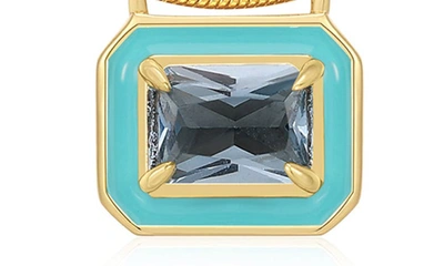 Shop Luv Aj Bezel Cubic Zirconia Pendant Necklace In Gold