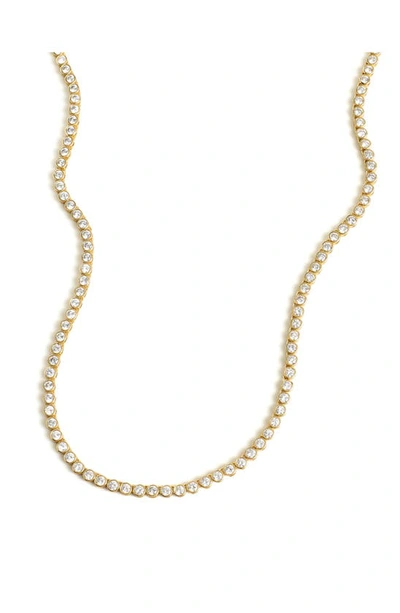 Shop Madewell Tennis Necklace In Pale Gold