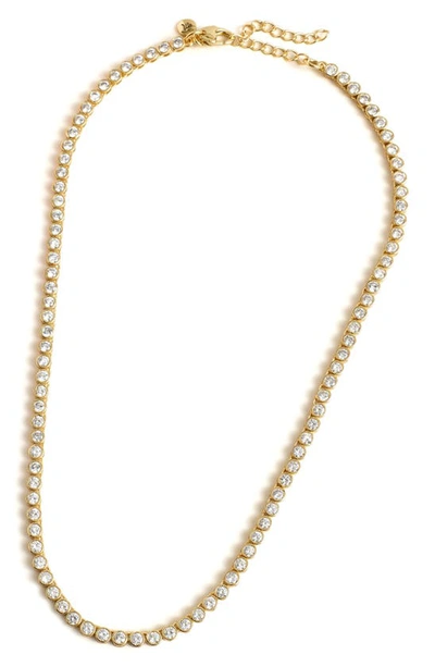 Shop Madewell Tennis Necklace In Pale Gold