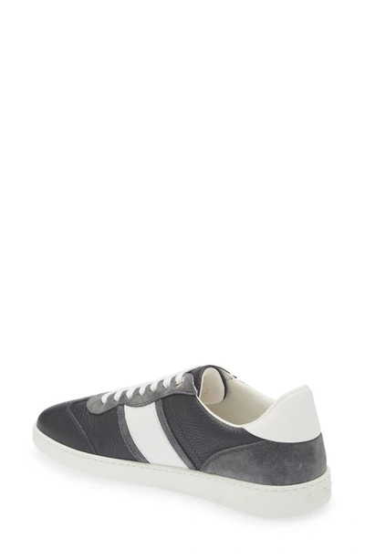 Ferragamo Achille Logo Leather Sneakers In Stromboli Sand Bianco Ottico