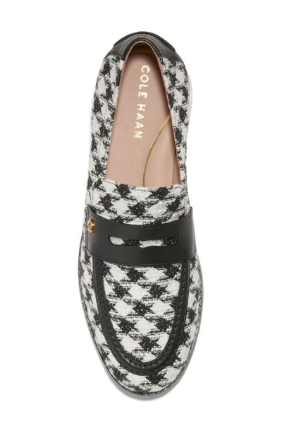 Shop Cole Haan Lux Pinch Penny Loafer In Metallic Houndstooth