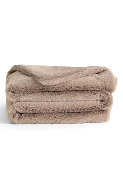 Unhide Lil' Marsh X-small Plush Blanket In Chocolate Hare