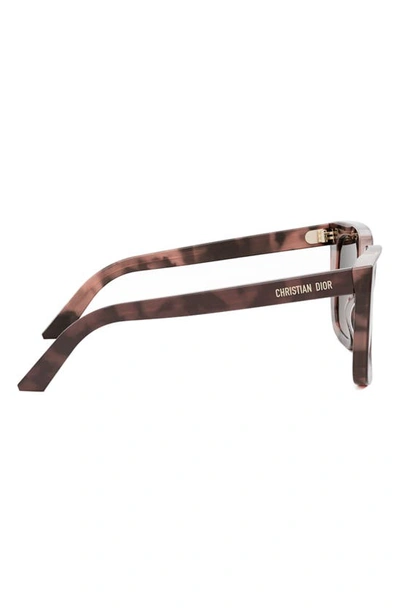Dior 'midnight S1i 53mm Square Sunglasses In Red Havana / Gradient Brown