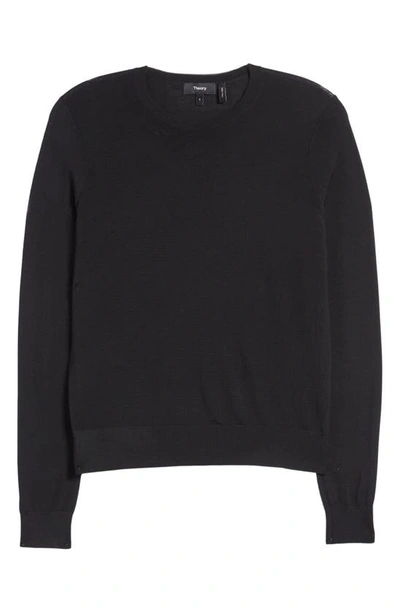 Shop Theory Rega Merino Wool Sweater In Black