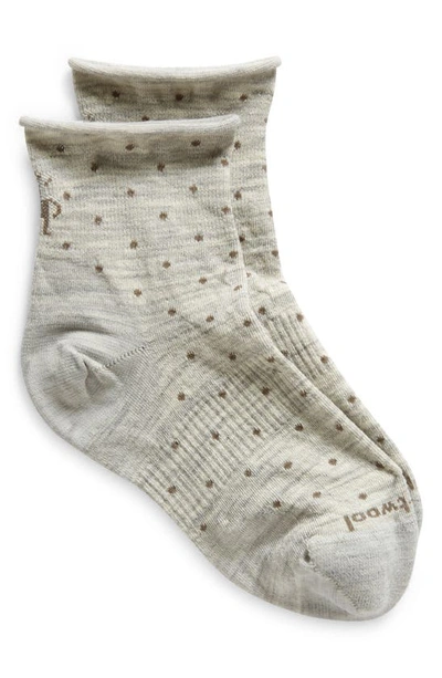 Smartwool Everyday Classic Dot Wool Blend Ankle Socks In Ash