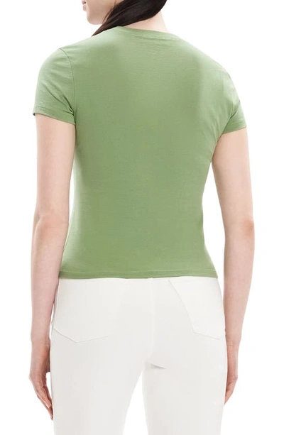 Shop Theory Tiny Apex Organic Pima Cotton T-shirt In Leaf - F15