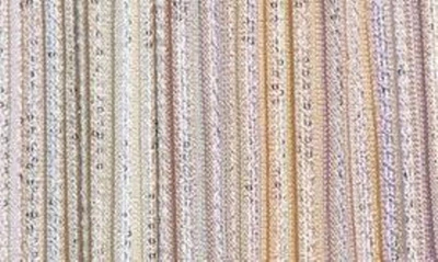 Shop Missoni Sequin Stripe Maxi Skirt In Beige-lilac-powder Blue