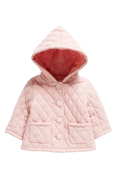 Shop Rachel Riley Quilted Hooded Jacket In Pink