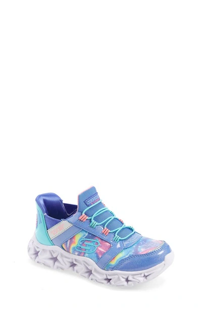 Shop Skechers Kids' Galaxy Lights Tie Dye Takeoff Sneaker In Blue/ Multi