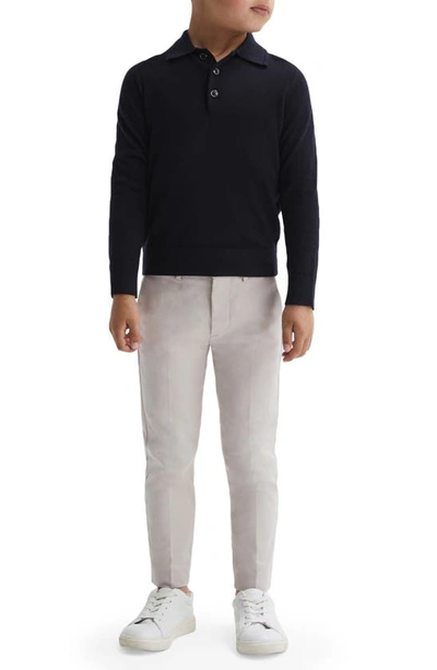Reiss Trafford Long-sleeve Collared Wool Jumper 3-14 Years In Navy