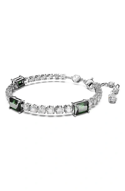 Shop Swarovski Matrix Crystal Tennis Bracelet In Green