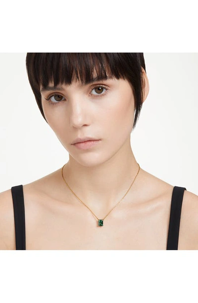 Shop Swarovski Matrix Crystal Pendant Necklace In Green
