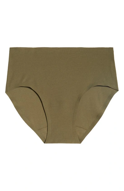 Shop Chantelle Lingerie Soft Stretch Seamless Hipster Panties In Army Khaki-wq
